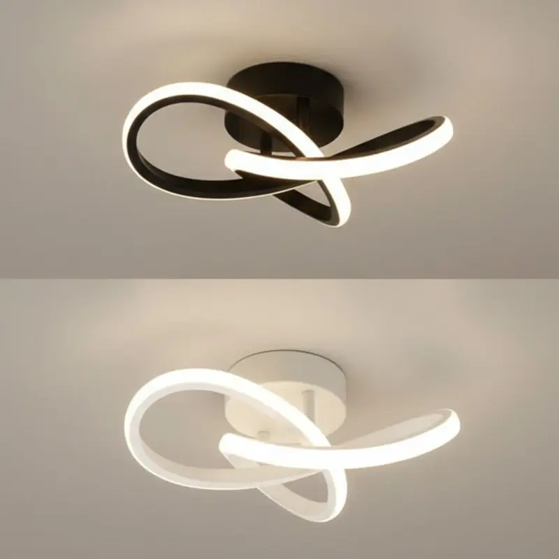 LED Nordic Style Creative Solid Color Ceiling Light, Semi-Inset Flush Mount Lamp, Adjustable Three-Light Colors, Modern Kitchen & Living Room, Led Pendant Light, Home Lighting, Led Ceiling Lights