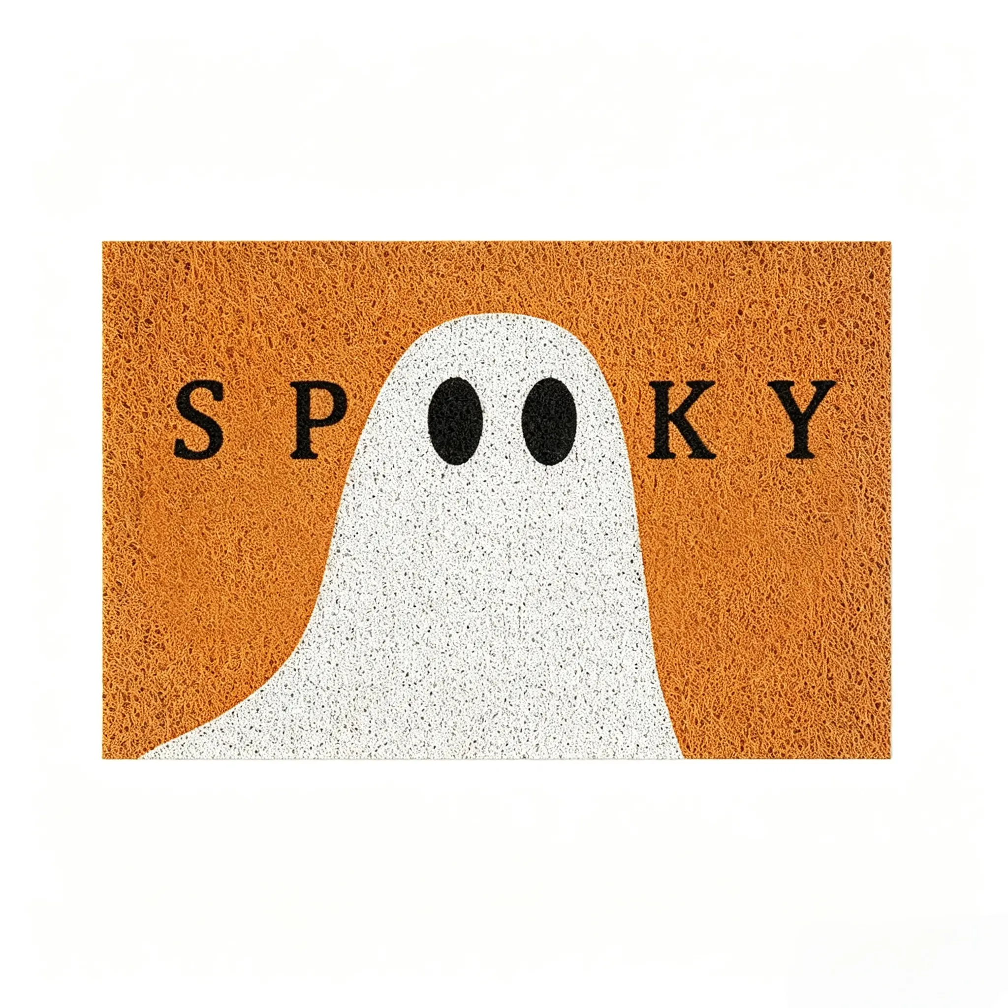 Minimalist Spooky Ghost Funny Welcome Doormat - Decorative Non-slip Indoor Front Door Mat