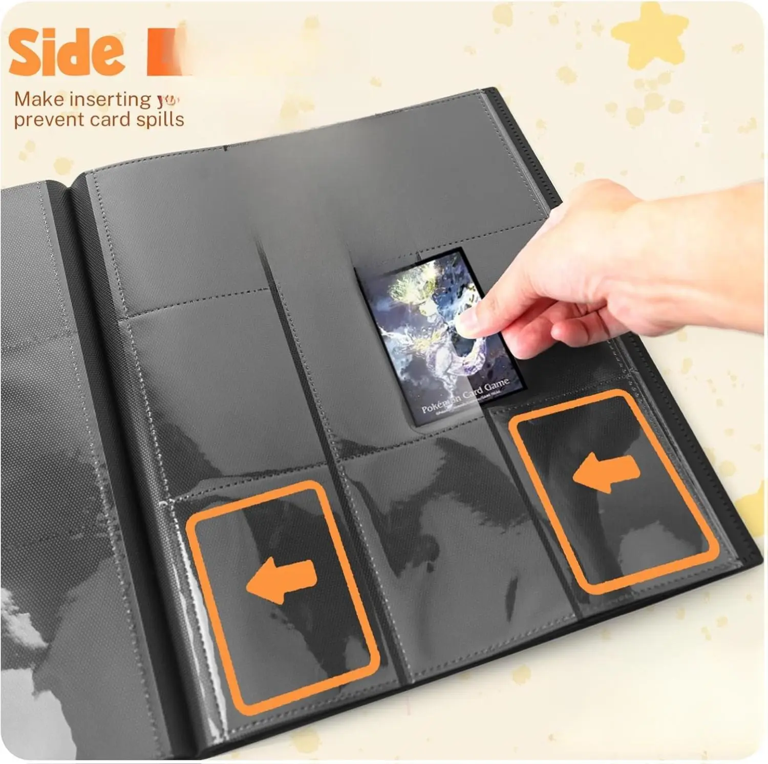 [New deal] - Card Binder, 9 Pocket Trading Card Album Folder,20 Pages, 360 Card Capacity Sports Card Binder, Premium Card Binders Compatible with MTG, TCG, Baseball Cards (Black)