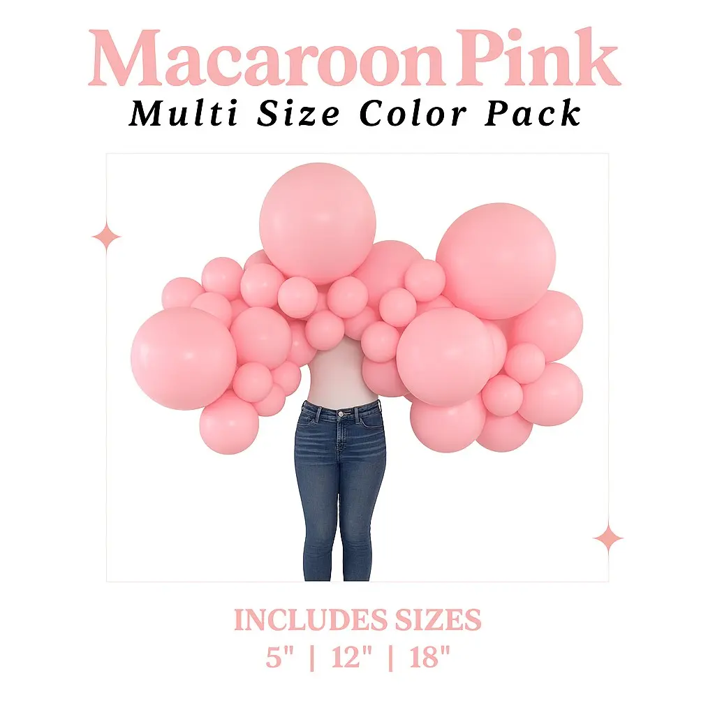 Macaron Pink Balloon Pack with Optional Add-Ons Macaron Pink Balloon Pack with Optional Add-Ons