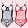 Women's Sheer Lace lingerie with Adjustable Straps, One-Piece lingerie, Breathable Bodysuit nightwear