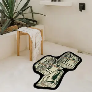 Soft Bedside Rug, Money Pattern Dollar Rug, Area Rug Suitable for Bedroom Living Room, Bathroom, Kitchen, Computer Chair Mat, Non-Slip Indoor Decor Carpet, Attract Wealth Vibes, Home Decor Rug