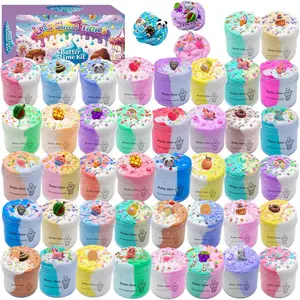 SUNDAY MIRTH Butter Slime Kit 34 Packed Two-Toned Colorful Slime, Stress Relief Toys, Party Favors for Kids Girl Boys Kids 6 7 8 9 10 11 12