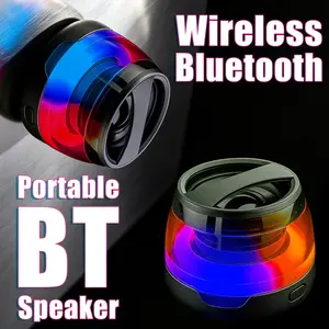 Lightweight Magnetic Bluetooth Speaker RGB Lights – Portable Wireless Stereo Sound, Rechargeable, Small Outdoor LED Speaker, Perfect Gift