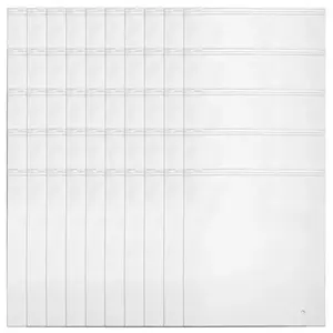 50 Pcs Poly Frosted Zipper Bags for Clothes – 13.78 x 15.75 Inch Clear Plastic Bags for T‑Shirt, Swimsuit, Clothing Packaging, Shipping, Mailing –  Frosted Semi‑Transparent for Privacy – Perfect for Home Storage, Retail, E‑commerce, Travel