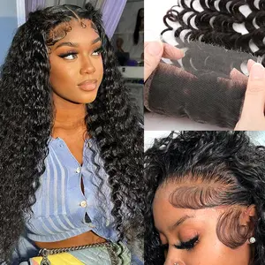 HD Closure 4*4 Pre-Plucked with Baby Hair -Premium Lace Closure, Natural Color, Natural Hairline, 100% Original Human Virgin Hair