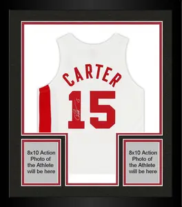 Framed Vince Carter New Jersey Nets Autographed White, Red, and Blue Alternate Mitchell & Ness 2005-2006 Authentic Jersey - Fanatics Authentic Certified