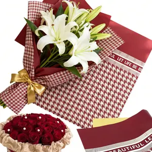 20 Sheets Waterproof Flower Bouquet Wrapping Paper, DIY Crafts Gift Packaging, Floral Shop Supplies, Wedding Birthday Valentine Decorations