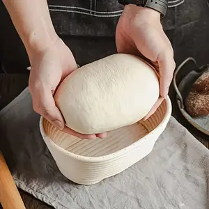 A Set of Bread Proofing Baskets and Liners, 2pcs Set - Perfect for Sourdough and Yeast Baking - Essential Artist Baking Tools for Home and Professional Use Baking Utensils Supplies