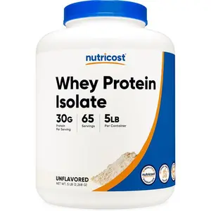 Nutricost Whey Protein Isolate (Unflavored) 5LBS