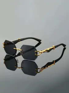 1pc Men'S Cool Copper Full Rim Pc Polycarbonate Decorative Glasses | Fashion, For Daily Leisure, Business Style