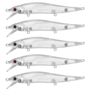 Unpainted Jerkbait Fishing Lure Blanks, 20Pcs Blank Walleye Hard Lures Kit with 3D Fishing Eyes, Crankbait Swim Baits Lures for Bass crankbait fishing crankbait