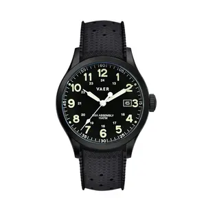 VAER C5 Tactical Field Solar Men's Watch - 10ATM Water Resistance, 40mm Case-Diameter, Luminous, Solar Powered,Two Interchangeable Straps