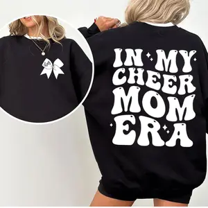 In My Cheer Mom Era Sweatshirt, Cheer Bow Design Sweater, Cheerleading Apparel, Trendy Cheer Shirt, Sports Fan Sweatshirt, Football Mom Gift