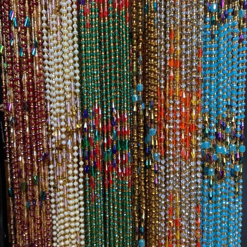 Crystal Waist Beads – Body Jewelry -Choose your Design– Tie-On (45”-50”) – Add to Cart, Buy Now – Price Per Waist Bead