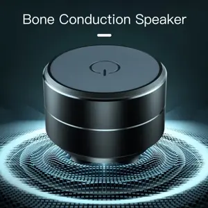 Portable Wireless Bone Conduction Speaker, High-Fidelity Sound, Magnetic Suction Cup & Lanyard, Ideal for Home & Travel