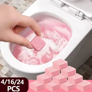 4/16/24 Pcs Toilet Cleaner Tablets, Deep Cleaning Toilet Bubbles, Remove Stains and Limescale, Effective Bathroom Sanitizer, Toilet Bowl Tablets