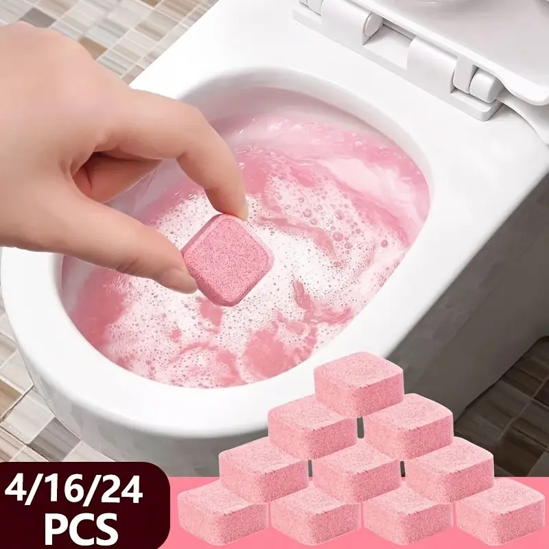 4/16/24 Pcs Toilet Cleaner Tablets, Deep Cleaning Toilet Bubbles, Remove Stains and Limescale, Effective Bathroom Sanitizer, Toilet Bowl Tablets