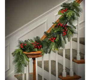 48" Uv Pine Magnolia Berry Spruce Garland by Valerie