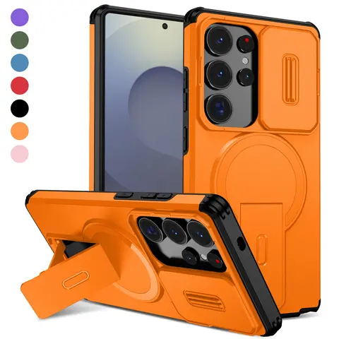 Magnetic Smartphone Protector Case for Samsung Galaxy S26 S25 S24 S23 Ultra Plus, Matte Hard Polycarbonate Shockproof Cover with Camera Protection, MagSafe-Compatible Slim Silicone Wireless Handheld Phone Accessory#MothersDayGift