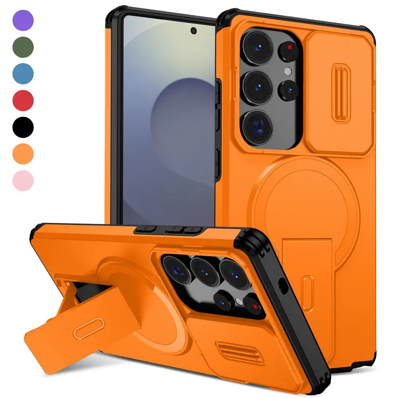 Magnetic Smartphone Protector Case for Samsung Galaxy S26 S25 S24 S23 Ultra Plus, Matte Hard Polycarbonate Shockproof Cover with Camera Protection, MagSafe-Compatible Slim Silicone Wireless Handheld Phone Accessory#MothersDayGift