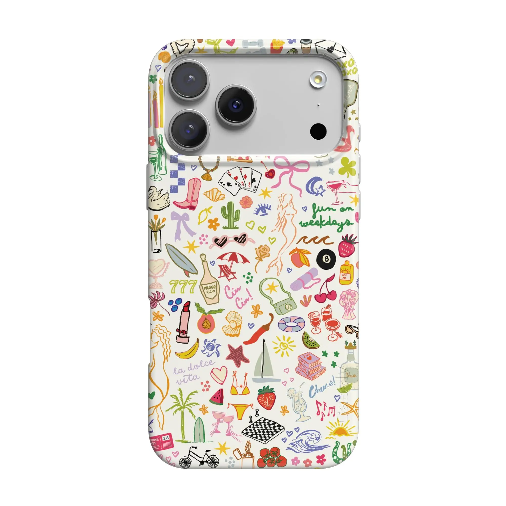 Casely iPhone 17 Pro Max Case | Fun on Weekdays | All the Fun Things | Compatible with MagSafe | Classic Ultra Thin Design