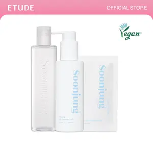 [ETUDE Official] Soonjung Cleansing Milk 10.1 fl oz (200ml + 100ml)+ pH5.5 Relief Toner 11.8 fl oz (350ml) Set | Gentle Hydration-Retaining Cleanse | Soothing Barrier Support | Makeup Removal