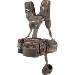 Hunting Fanny Waist Pack with Harness Pouch,Shoulder-Supported Waist Pack, Hunting Backpack for Bow Rifle(New Leaf Camo)