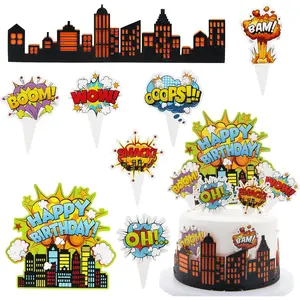 Superhero cake decorations construction cake decorations city cake border decoration