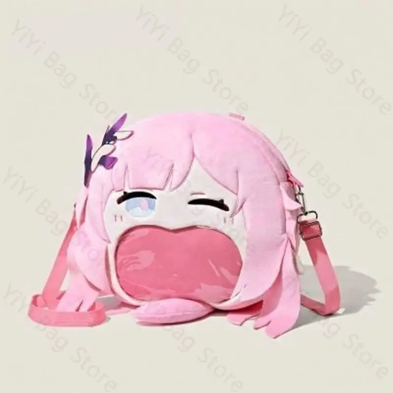 Honkai Impact 3 Backpack Cartoon Cute Elysia Itabag Badge Pins Transparent Display Backpack Anime ACG Kawaii Plush Shoulder Bag