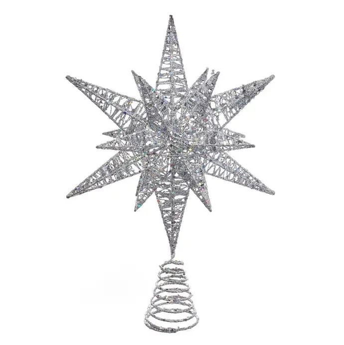 Multi-Angle Star Tree Topper, Silver