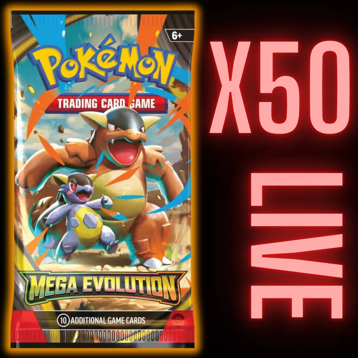 Mega Evolutions Booster Pack X 50 (LIVE)