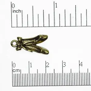 23mm x 11mm Gold or Pewter Ballarina Slippers Charm Pewter Charm - CBS437