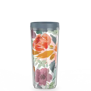 24oz DOUBLE WALL TUMBLER WATERCOLOR FLORAL