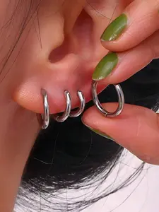 3-Piece Medical Titanium D-Clip Piercing Rings, Hypoallergenic Nose Ring, Earlobe, Tragus, Conch Jewelry, Multi-Use Body Piercings, G23 Astm316