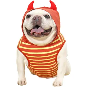 Dog Halloween Costumes for Medium Dogs, French Bulldog Clothes Frenchie Halloween Dog Costume Shirt Sweatshirt Tank Top Hoodie, Christmas Birthday Funny Pet Shirts, Red,L KITTEN COSTUME