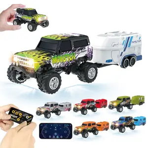 Mini Remote Control Car All-Terrain Climbing, Automatic Demonstration Mode, Spring Shock Absorption, 2.4g Interference-Free, LED Lights, Speed Gears, Remote Control Truck