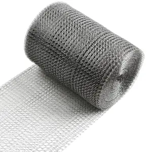 Stainless Steel Mesh Screen Mesh Steel Wool Mice Control Wire Mesh Weep Hole Covers for Brick Walls Wire Mesh Hole Fill Fabric Stainless Steel Mesh Roll Easy to Work- 5 Inch x 60 Inch
