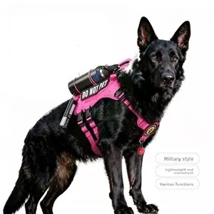 Vest Style Anti-Pull Tactical Dog Harness, Wide Hook & Loop Soft Padded Breathable Anti-Escape Walking Harness, Safe Training Outdoor Gear For Large Dogs German Shepherd Labrador Hot Selling Pet Supplies For Dog Owners