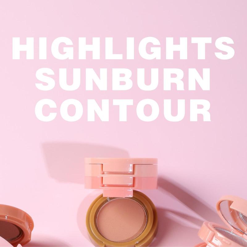 Matte Highlighter and Contour Palette with Three Blendable Shades, Long Wear Lightweight Powder for Natural Definition, Layered Setting Makeup for Everyday Wear, Travel, Photo Ready Looks