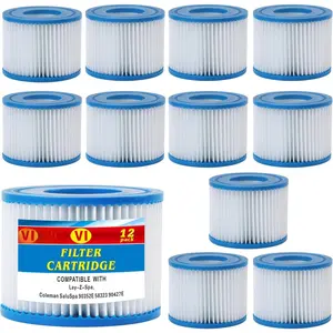 Type VI  Filter Replaces for saluspa hot tub Filters, , Coleman SaluSpa 90352E, 58323E, 58323 Swimming Pool Pump, Hot Tub Filter, 12 Pack