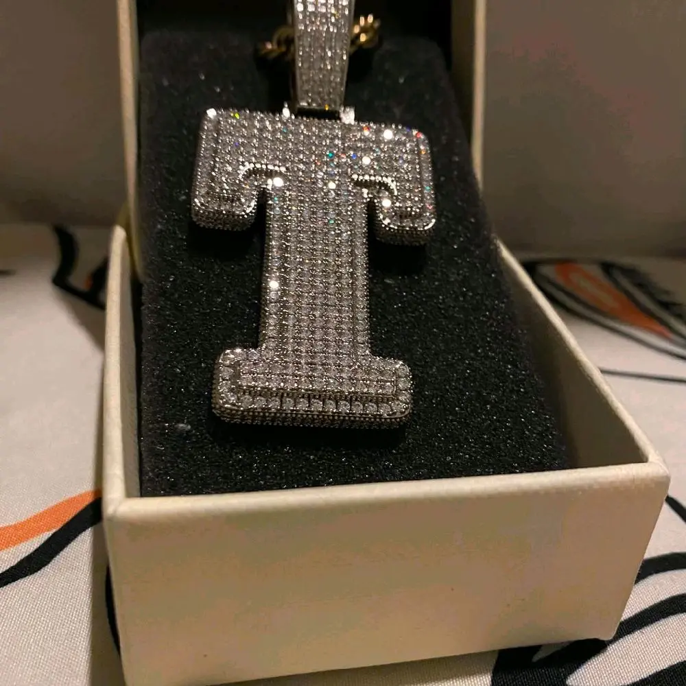LETTER PENDANT T. ICED OUT