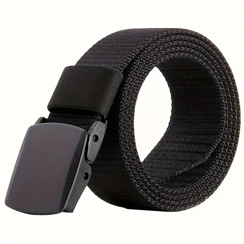 1pc Unisex Sports Belt with Automatic Buckle, Woven Braided Design for Daily Commute, Weekend Casual, Festive Occasions - Ideal Gift for Men and Women, Secure Fastening Belt | Unisex Belt | Woven Texture Belt, Belt Accessories