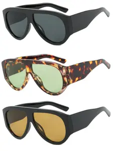 3 Piece Set of Women's Stylish Sunglasses, Fashionable and Personalized Sun Glasses for All Seasons, High-End Look for Casual Wear