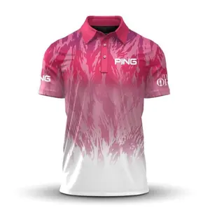 The Open Golf Polo for Men – Pink & White Edition, Lightweight Performance Style, All-Day Comfort, Zero Compromise, Soft Feel