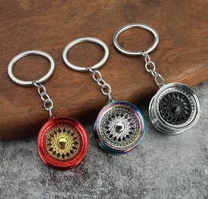 Metal BBS Wheel Keychain | JDM Style Car Rim Wheel Accessories | Car Lover Gift | Car Guy Accessory