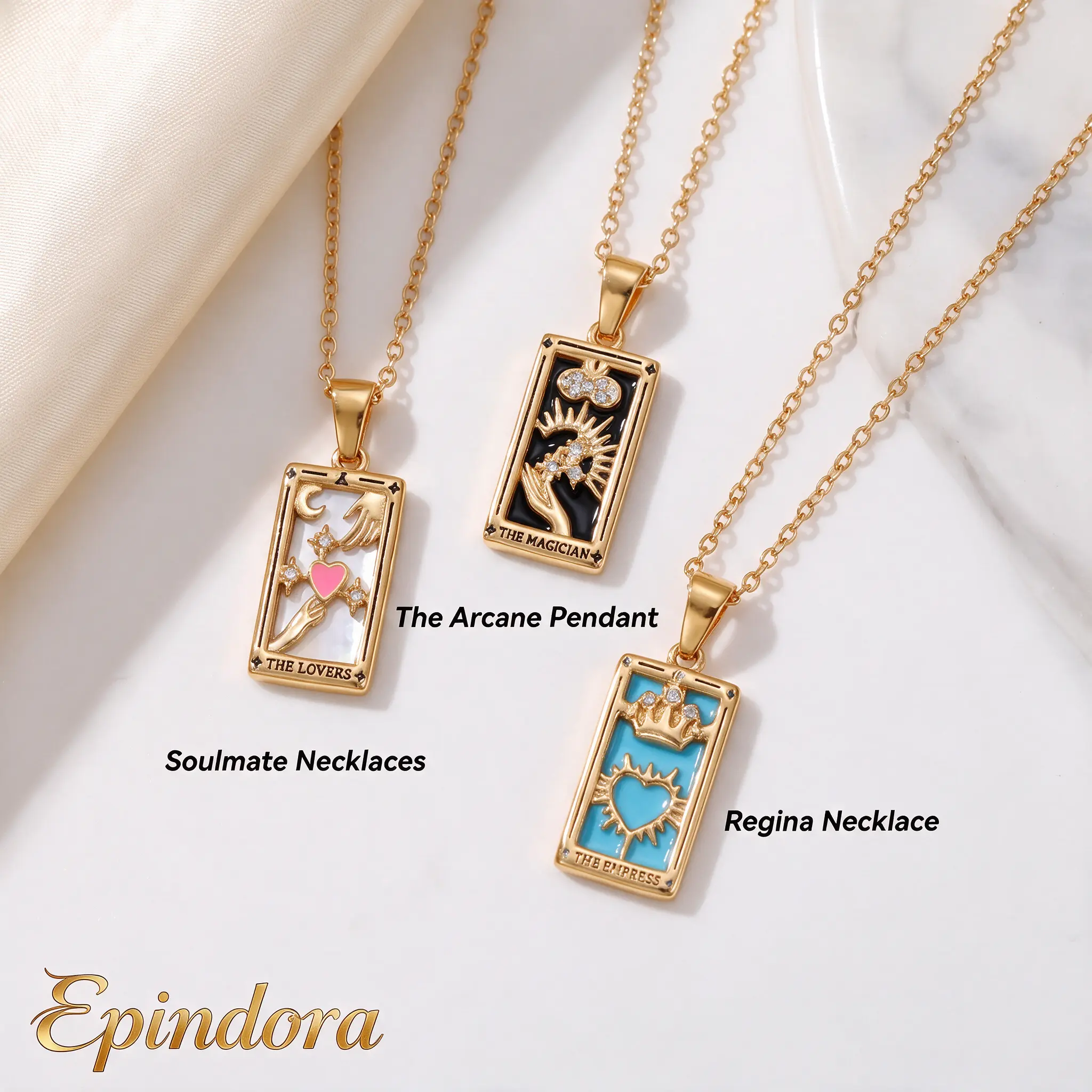 Epindora Wishes Tarot Pendant Necklace