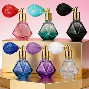 Elegant Diamond Shape Glass Spray Bottle, Multi-Functional Cosmetic Mist, Portable and Durable Design, Ideal Gift Choice