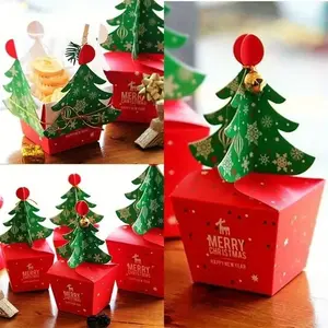 20pcs Christmas Tree Gift Boxes with Pop-Up Paper Trees, Holiday Treats & Favors, Party Supplies for Kids & Babies, Festive Decoration