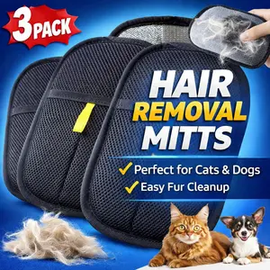 PiPiDoDo Pet Hair Remover Gloves – Reusable Static Fur Cleaning Mitts for Couch, Bed & Car | Value Multi-Pack